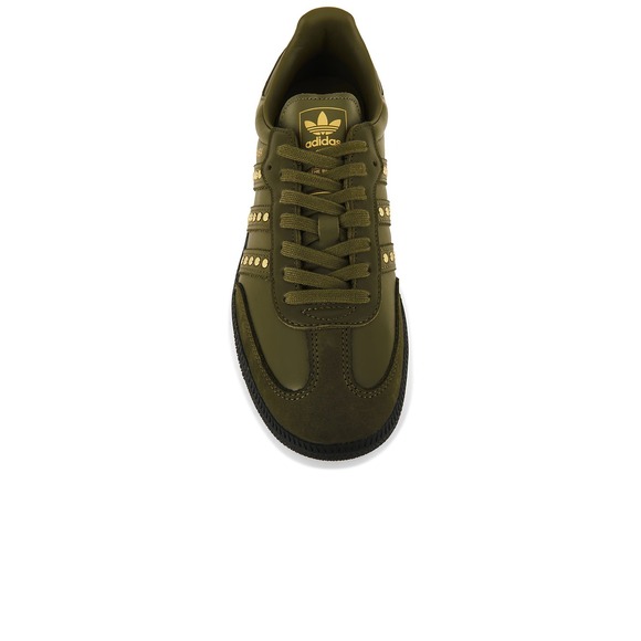 NEW adidas Samba OG Studded Stripes Womens Size 7 Dark Green/Black JR8870 Shoes - Picture 5 of 6